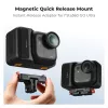 KF magnetický quick release držiak pre GoPro a skrutku 1/4 palca, pre Insta360 Go Ultra, čierny