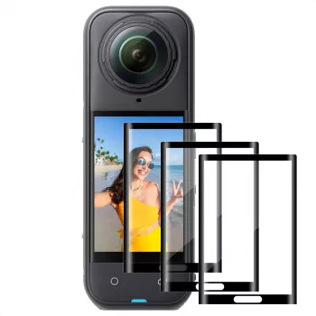 3x tvrdené sklo ochranná fólia displeja pre Insta360 X4 / X5 - KF31.184