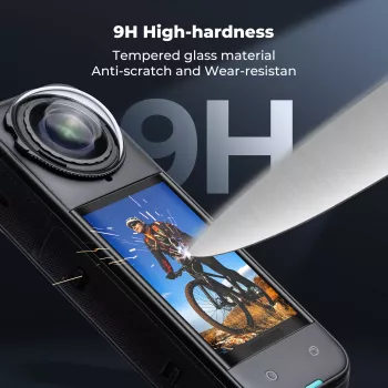 3x tvrdené sklo ochranná fólia displeja pre Insta360 X4 / X5 - KF31.184
