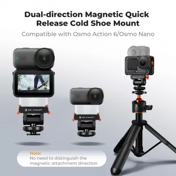 Magnetický držiak na rýchlu výmenu pre DJI Osmo Action 6 / Nano / závit 1/4 palca + ISO / Kf12.0035