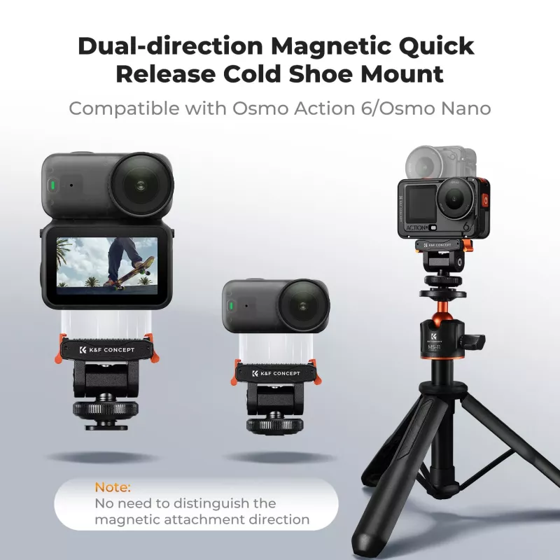 Magnetický držiak na rýchlu výmenu pre DJI Osmo Action 6 / Nano / závit 1/4 palca + ISO / Kf12.0035