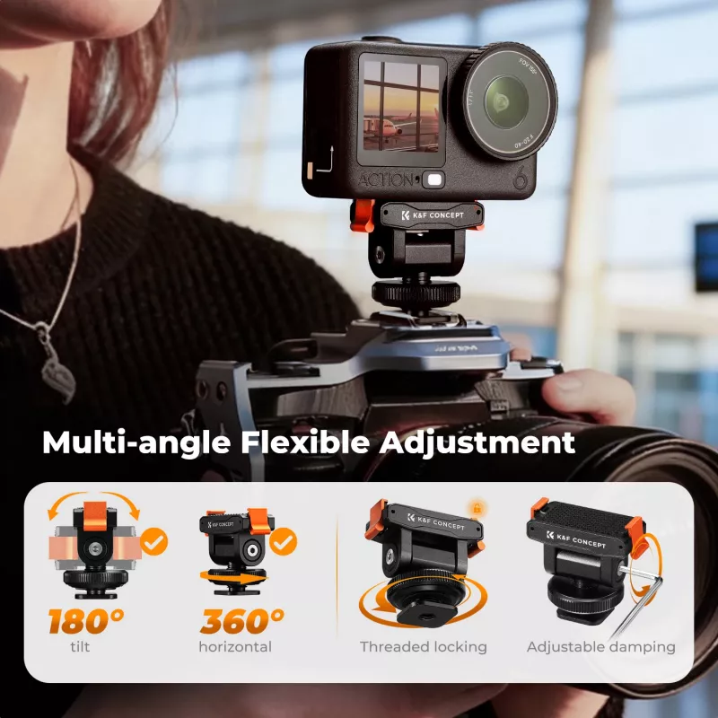 Magnetický držiak na rýchlu výmenu pre DJI Osmo Action 6 / Nano / závit 1/4 palca + ISO / Kf12.0035