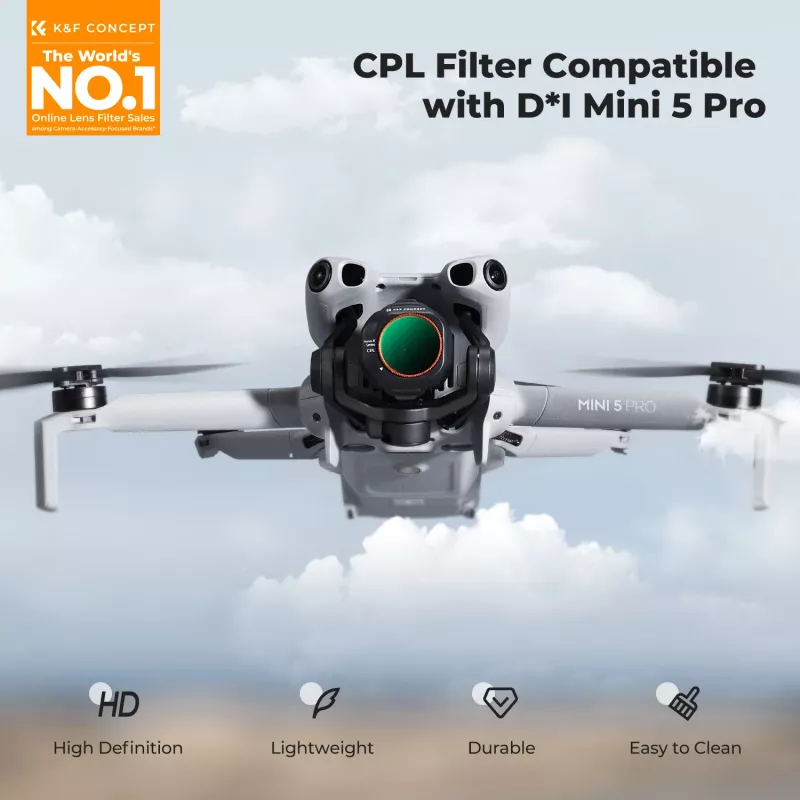 K&F Concept cirkulárny polarizačný CPL filter pre dron DJI Mini 5 Pro (KF02.0002)