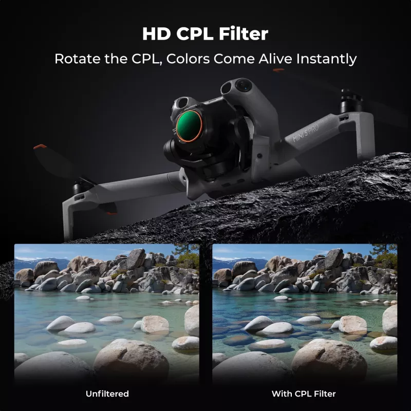 K&F Concept cirkulárny polarizačný CPL filter pre dron DJI Mini 5 Pro (KF02.0002)