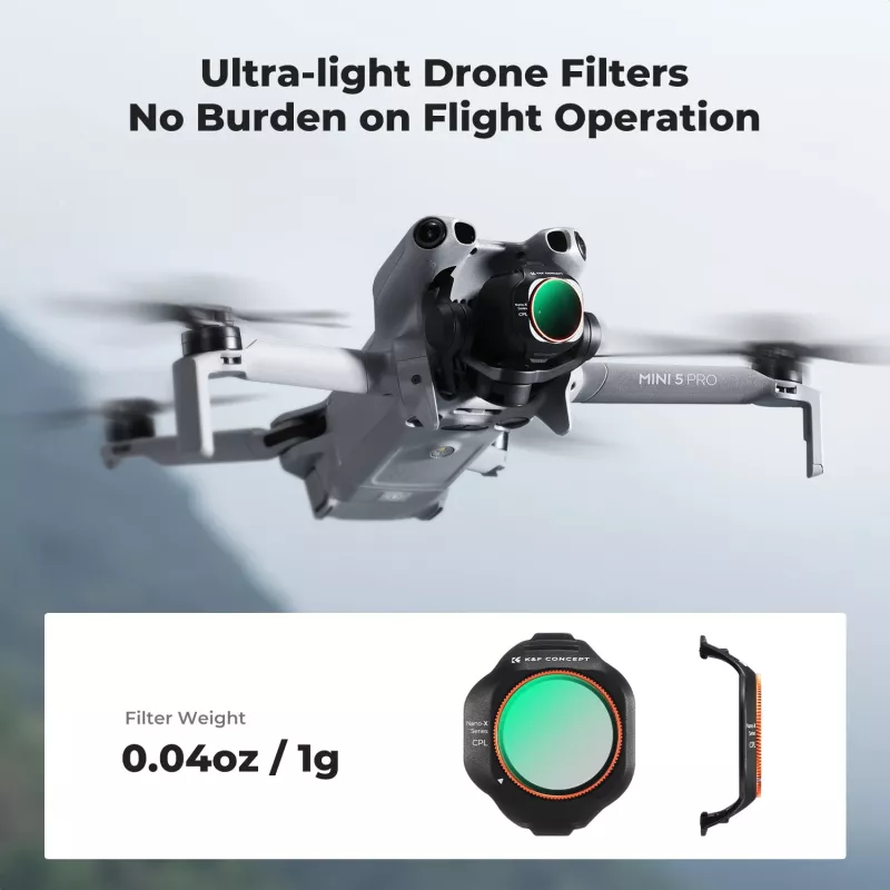 K&F Concept cirkulárny polarizačný CPL filter pre dron DJI Mini 5 Pro (KF02.0002)