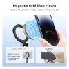 KF magnetický MagSafe držiak na telefón so závitom 1/4 palca a Cold Shoe - čierny (KF31.196)