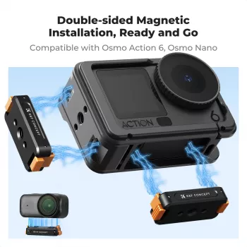 Magnetické uchytenie na rýchlu výmenu so závitom 1/4 palca pre DJI Osmo Action 6 / Nano / Kf12.0028
