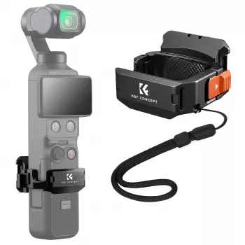 KF Mount Adapter ochranný rám pre DJI Osmo Pocket 3 / 4 s držiakom GoPro a závitom statívu 1/4 palca - čierny