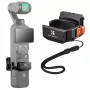 KF Mount Adapter ochranný rám pre DJI Osmo Pocket 3 / 4 s držiakom GoPro a závitom statívu 1/4 palca - čierny