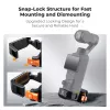 KF Mount Adapter ochranný rám pre DJI Osmo Pocket 3 / 4 s držiakom GoPro a závitom statívu 1/4 palca - čierny