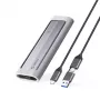 ORICO AXM2S-G2-V1 M.2 NVMe/NGFF USB-C/USB-A na USB-C puzdro - sivá