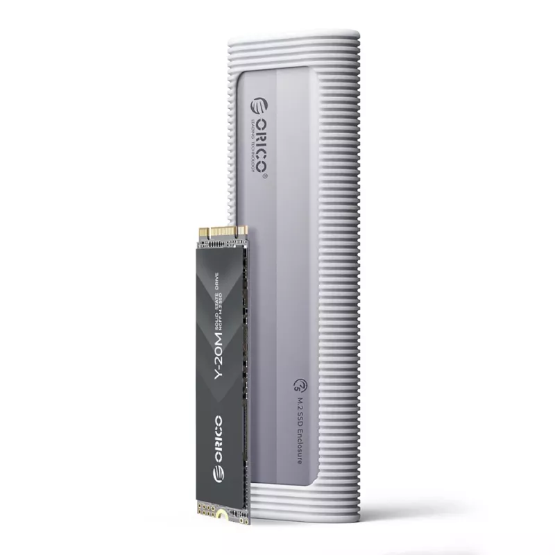 ORICO AXM2S-G2-V1 M.2 NVMe/NGFF USB-C/USB-A na USB-C puzdro - sivá