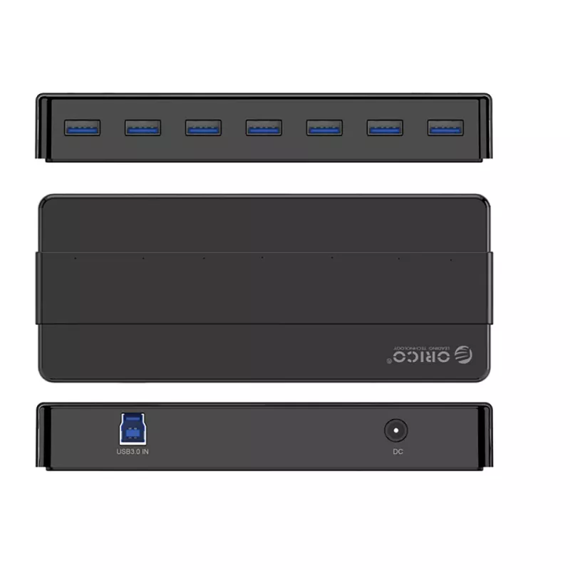 ORICO H7928-U3-V1 7-portový USB 3.0 hub so 7x USB-A, čierny