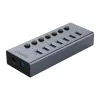ORICO BT2U3-7AB 7-portový USB 3.0 hub s jednotlivými vypínačmi - sivý