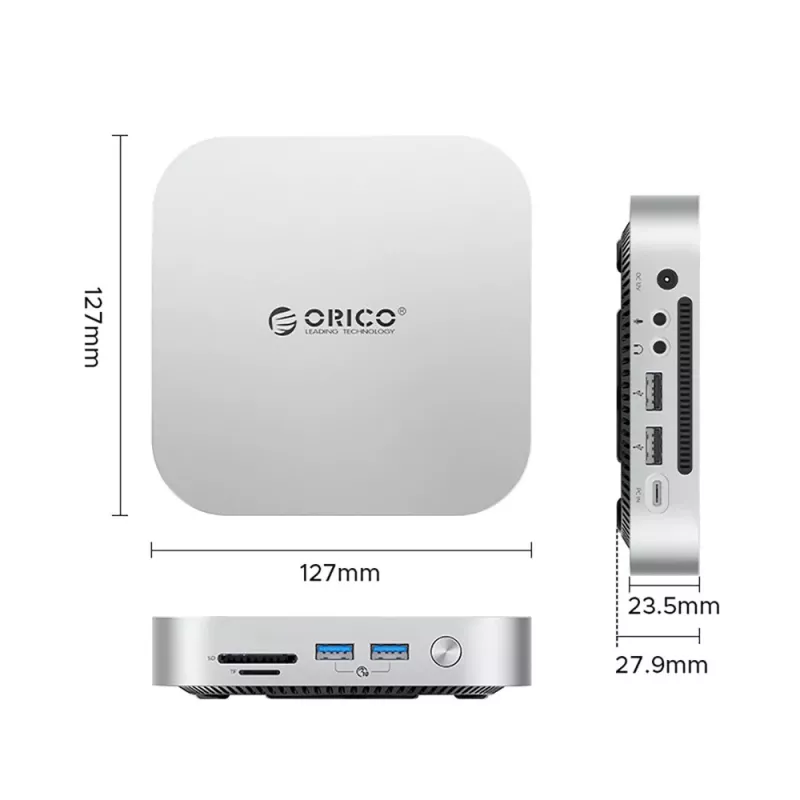 ORICO MiniLink 9-in-1 USB-C dokovacia stanica s M.2 SSD puzdrom - strieborná