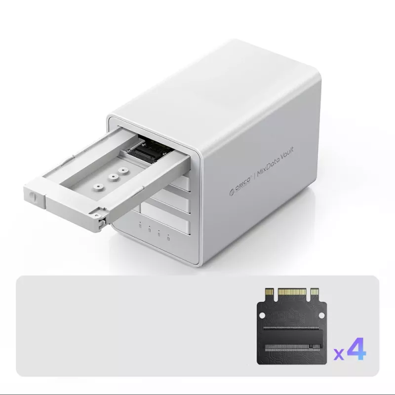 ORICO 8848U4 DAS Series 4-Bay M.2 NVMe SSD puzdro - biela