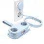 ORICO AP3 20W GaN predlžovací kábel 5-in-1, 2x AC + 2x USB-A + 1x USB-C, modrý