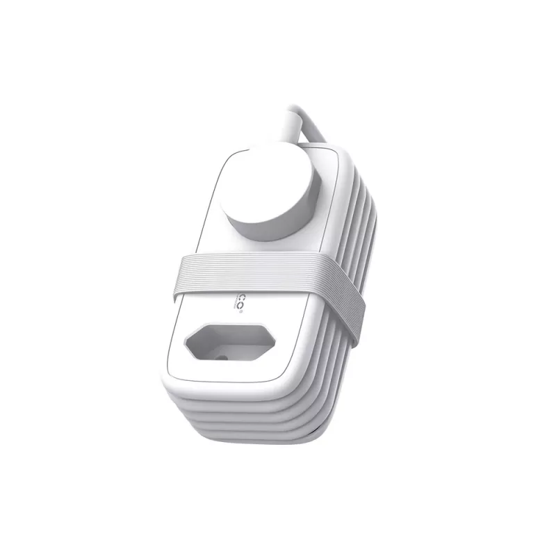 ORICO APP 15.5W 5-in-1 predlžovací kábel s 2x AC, 2x USB-A, 1x USB-C - biely