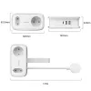 ORICO APP 15.5W 5-in-1 predlžovací kábel s 2x AC, 2x USB-A, 1x USB-C - biely