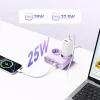 ORICO PDC25 25W 6-in-1 predlžovací kábel s 2 AC zásuvkami, 2 USB-A a 2 USB-C portami - fialový