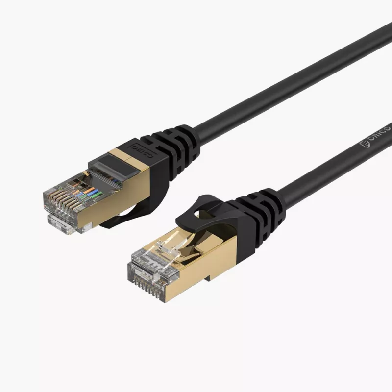 ORICO PUG-C7 CAT7 Ethernet kábel 10Gbps RJ45 LAN okrúhly 10m čierny