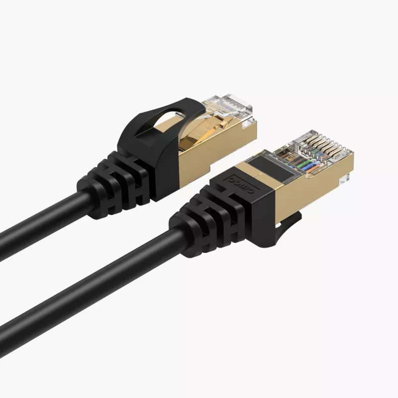 ORICO PUG-C7 CAT7 Ethernet kábel 10Gbps RJ45 LAN okrúhly 10m čierny