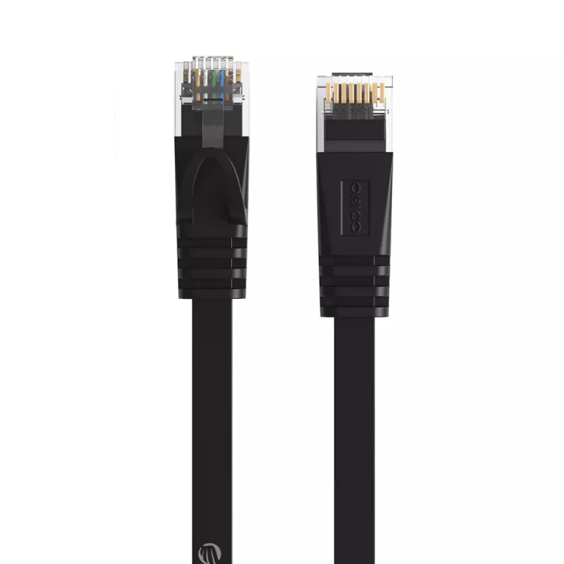 ORICO PUG-C7B CAT7 Ethernet kábel 20m plochý čierny 10Gbps RJ45 LAN sieťový patch kábel