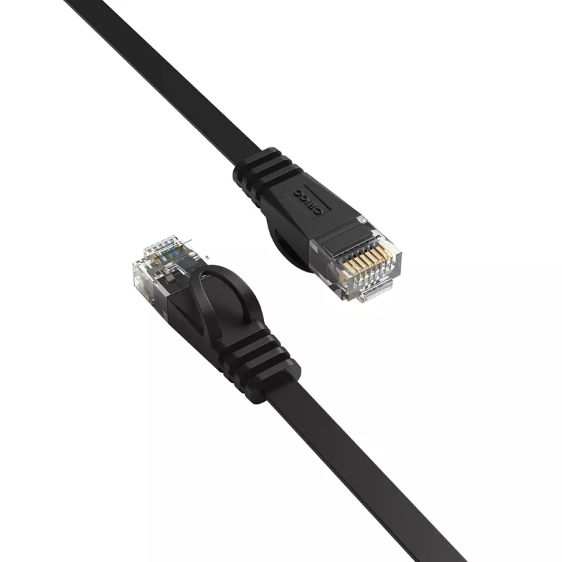ORICO PUG-C7B CAT7 Ethernet kábel 20m plochý čierny 10Gbps RJ45 LAN sieťový patch kábel