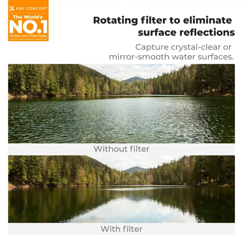 K&F Concept 67mm Cirkulárny polarizačný filter CPL s klipom pre smartphone - KF15.0027