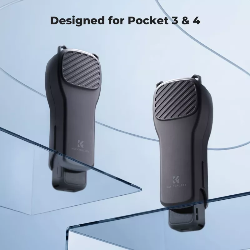 KF tvrdé PC ochranné puzdro pre DJI Osmo Pocket 3/4 s popruhom - čierna