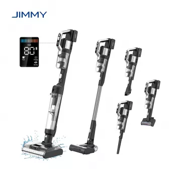 JIMMY PW11 Pro Max-B akumulátorový vysávač a mop, 460 W, 21,6 V, 40-80 min výdrž, čierna/strieborná