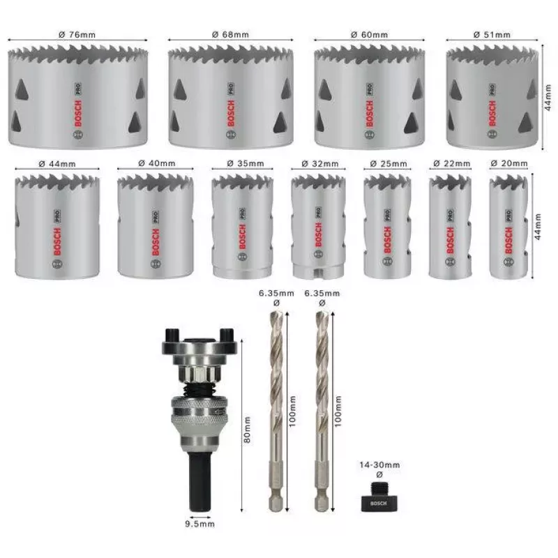 Bosch PRO Multi Material Q-Lock sada dierových píl 15-dielna 2608901549