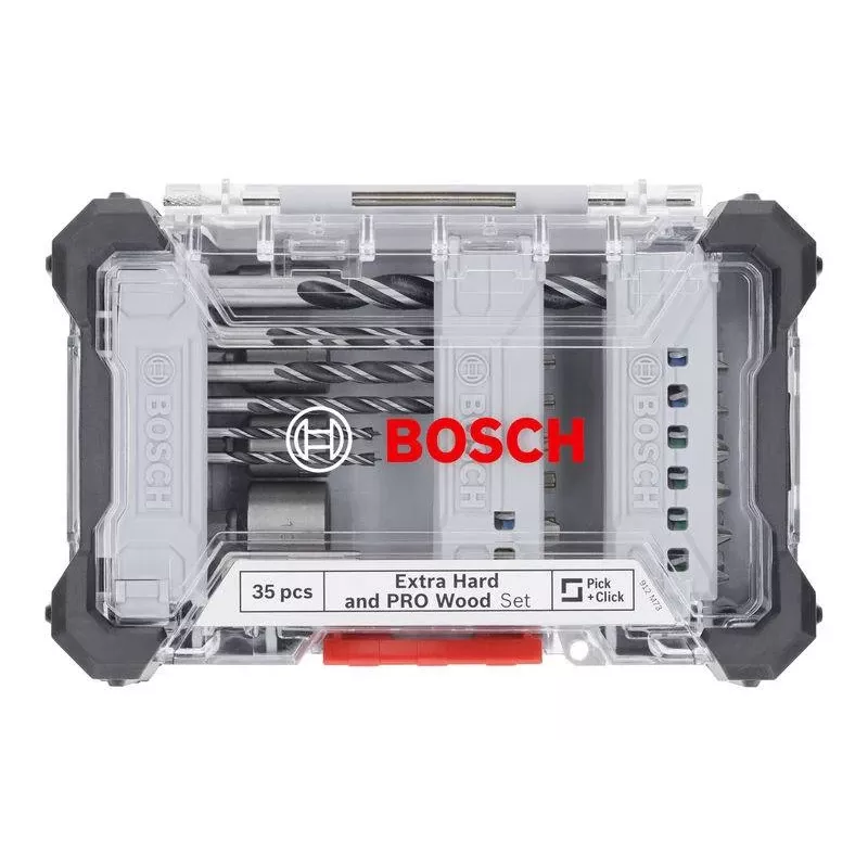 Bosch Extra Hard and PRO Wood sada vrtákov a bitov 35-dielna (2607017730)