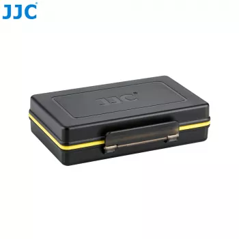 JJC pevné ochranné puzdro na ukladanie pre Insta360 X4/X3 – organizér na batérie a pamäťové karty (čierna)