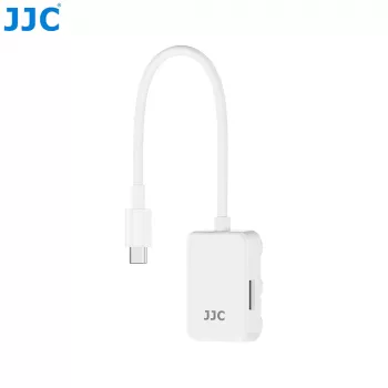 JJC PDB-UC USB-C čítačka Micro SD kariet s 2x USB-C konektormi, Space Grey