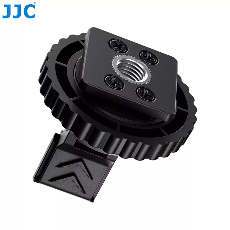 JJC HC-DMN adaptér zo sánok na závit 1/4 inch-20 pre držiak mikrofónu, čierny