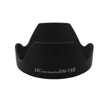 JJC slnečná clona pre Canon EW-73II, tulipánová, čierna, vysoko odolný ABS plast