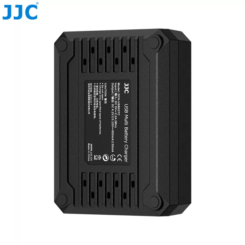 JJC trojitá USB nabíjačka batérií pre Ricoh DB-120 (3 sloty) - DCH-DB120TC