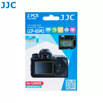 JJC 2x ochranná fólia LCD displeja + ochranná fólia horného LCD pre Canon 6D Mark II