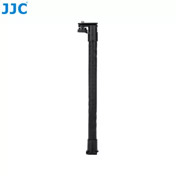 JJC flexibilné predlžovacie rameno s husím krkom s 1/4 palcovým závitom a pätkou so svetlicou - čierne