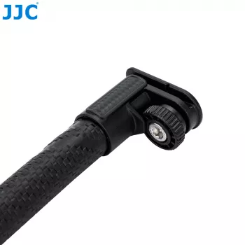 JJC flexibilné predlžovacie rameno s husím krkom s 1/4 palcovým závitom a pätkou so svetlicou - čierne