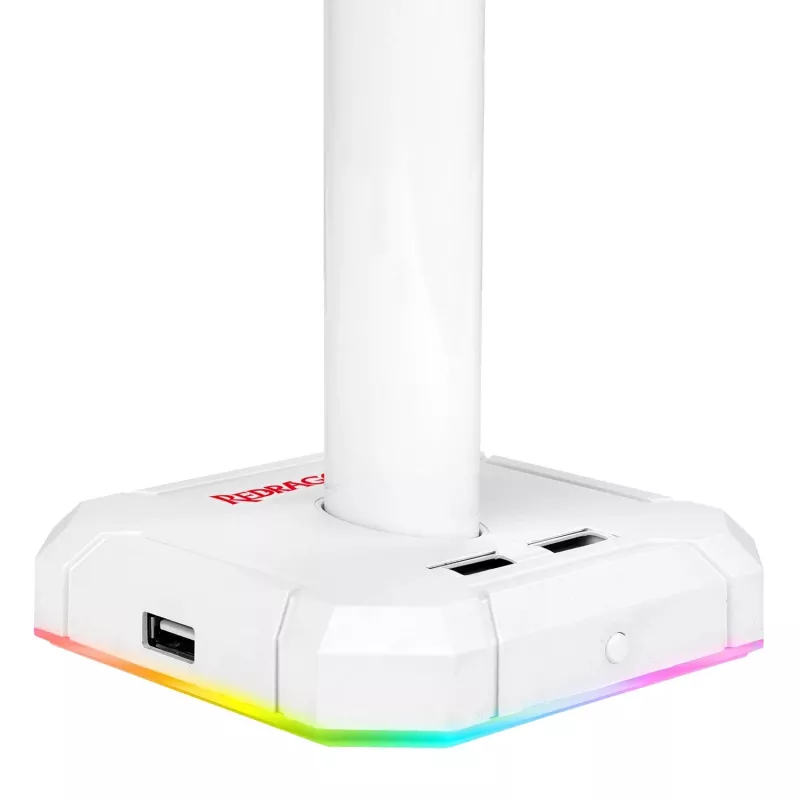 Redragon Scepter PRO HA300-W stojan na herný headset s RGB osvetlením, biely