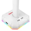 Redragon Scepter PRO HA300-W stojan na herný headset s RGB osvetlením, biely