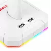 Redragon Scepter PRO HA300-W stojan na herný headset s RGB osvetlením, biely