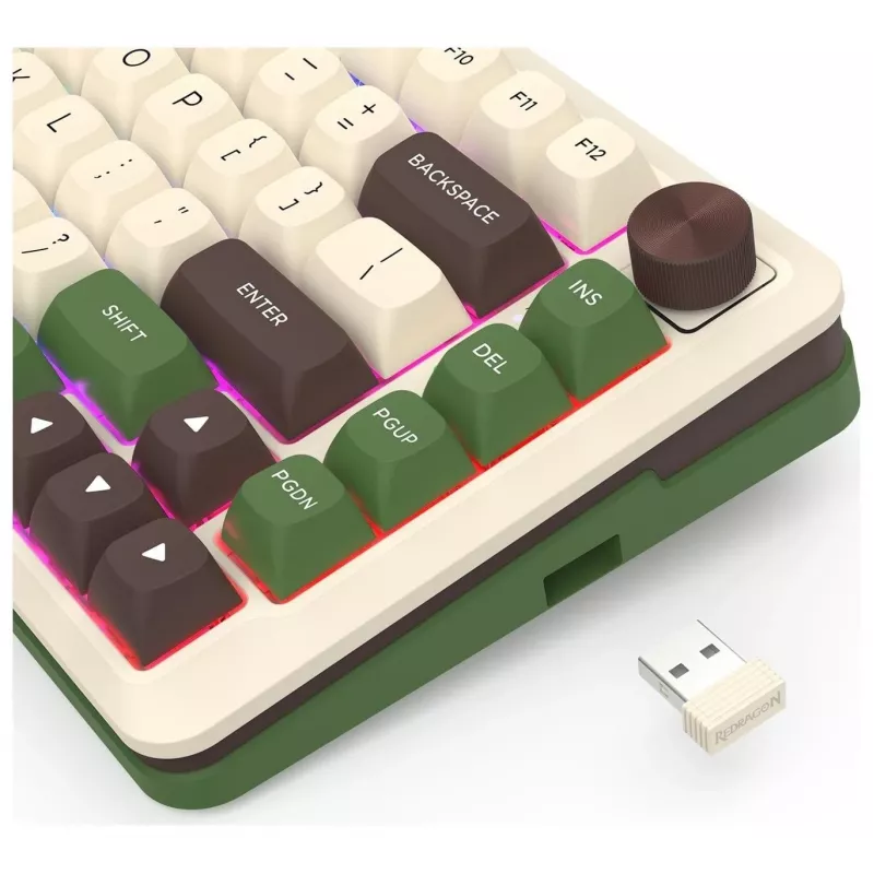 Redragon K681CGC-RGB-PRO Cyrus 65% tri-módová mechanická klávesnica, hot-swappable, Red spínače, RGB, čierna