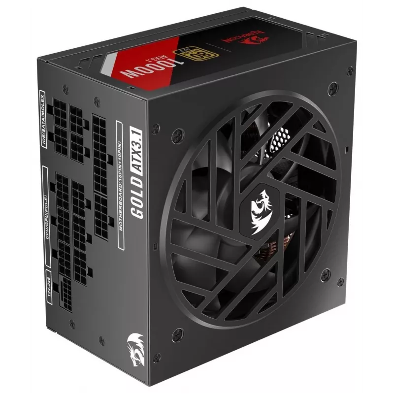 Redragon Master GC-MS03 1000W napájací zdroj, 80 PLUS Standard, ATX, neomodulárny, 120mm ventilátor, čierny