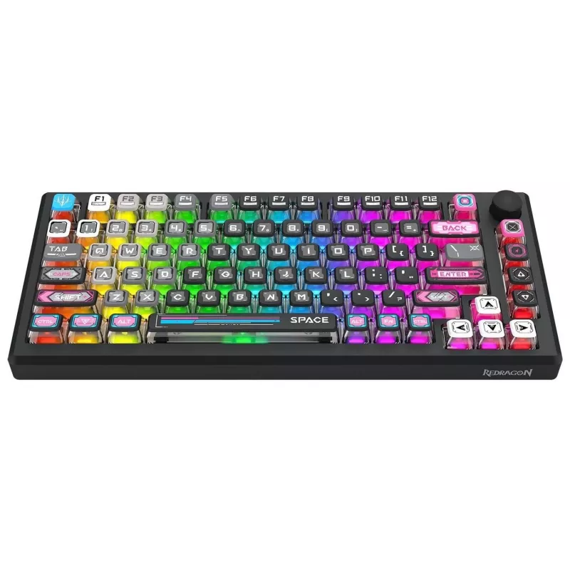 Redragon K732MC-RGB-PRO Uranus Pro 82 75% mechanická klávesnica, Hot-Swappable, RGB, USB-C, čierna