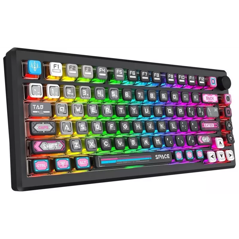 Redragon K732MC-RGB-PRO Uranus Pro 82 75% mechanická klávesnica, Hot-Swappable, RGB, USB-C, čierna
