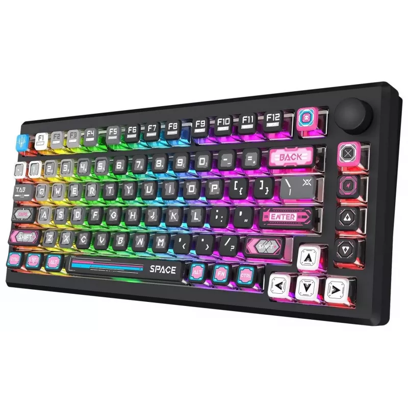 Redragon K732MC-RGB-PRO Uranus Pro 82 75% mechanická klávesnica, Hot-Swappable, RGB, USB-C, čierna