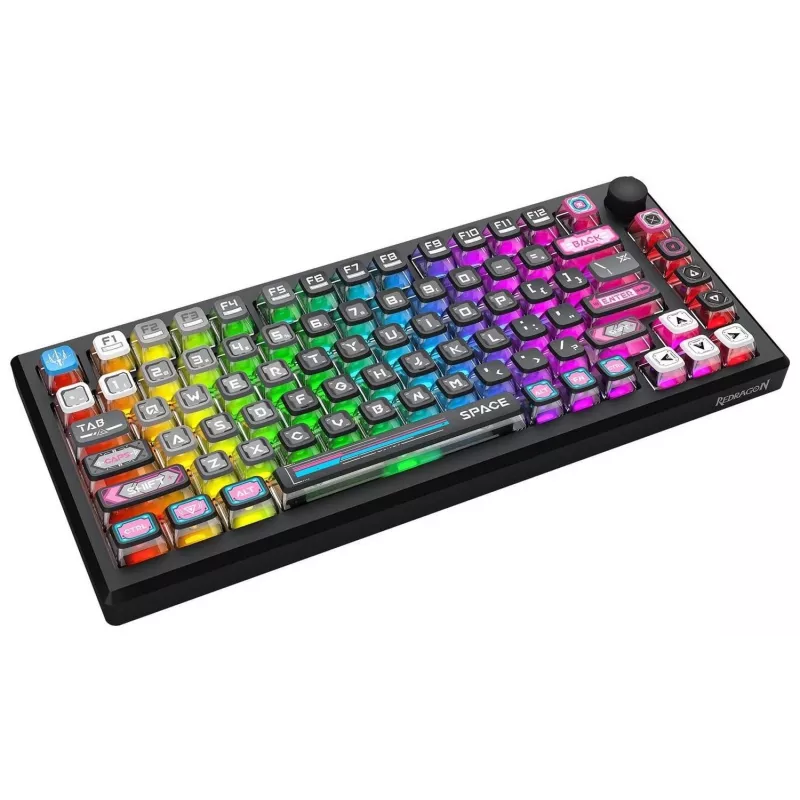 Redragon K732MC-RGB-PRO Uranus Pro 82 75% mechanická klávesnica, Hot-Swappable, RGB, USB-C, čierna